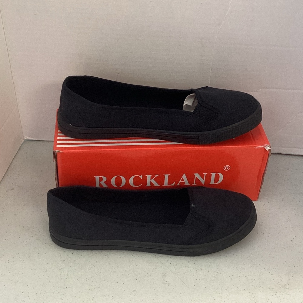 Women's Black Slip-On Canvas Loafers